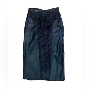 Vintage 1980’s Winliu Leather Pencil Skirt Women’s Size 7/8